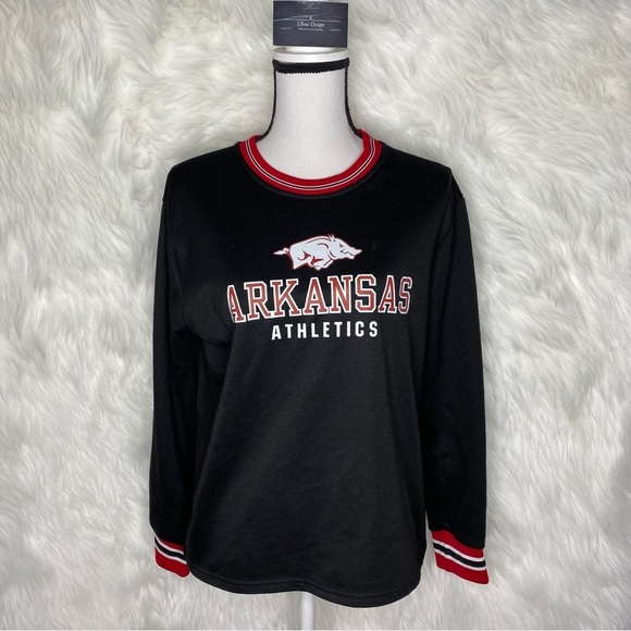 Arkansas Razorbacks Black University of Arkansas Sweatshirt Size Medium - Picture 1 of 7